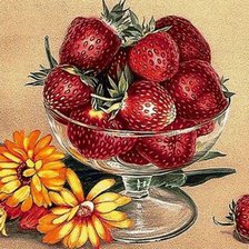 Схема вышивки «Клубника»