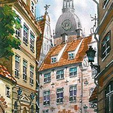 Схема вышивки «старая рига5а»