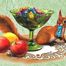 Схема вышивки «лакомка»