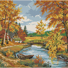 Схема вышивки «золотая осень»