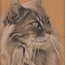 Схема вышивки «кот»