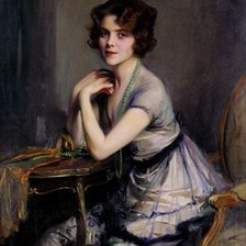 Схема вышивки «Девушка»