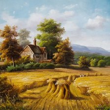 Схема вышивки «Жатва (По картине Александра Ромма)»