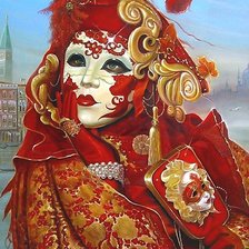 Схема вышивки «венецианская маска»