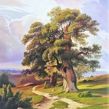 Схема вышивки «Старые дубы»