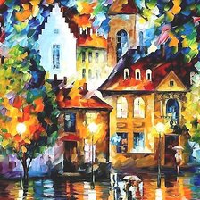 Схема вышивки «в городе дождь»