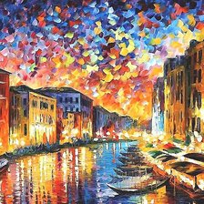 Схема вышивки «город маслом»