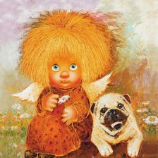 Схема вышивки «ангелочек»