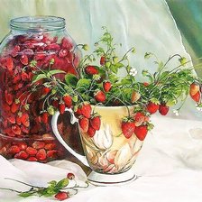 Схема вышивки «земляничка»