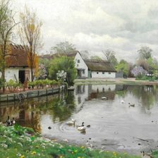 Схема вышивки «Сельский дворик»