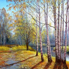 Схема вышивки «Худ. Былич Александр БЕРЕЗОВЫЙ БЕРЕГ»