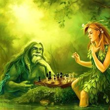 Схема вышивки «Игра в шахматы»