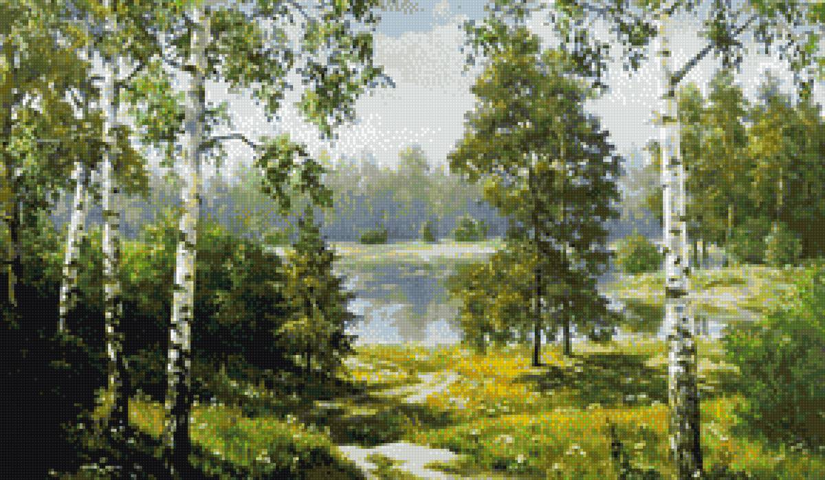 пейзаж - природа, лето, у реки - предпросмотр