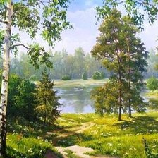 Схема вышивки «пейзаж»