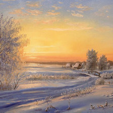 Схема вышивки «Худ. Владимир Куликов. Зимнее утро (35)»