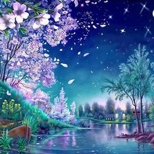 Схема вышивки «Пейзаж»