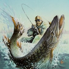 Схема вышивки «рыбак»