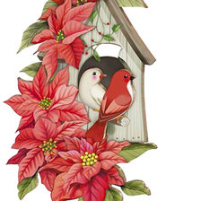 Схема вышивки «Птицы»