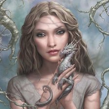 Схема вышивки «Девушка»