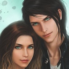 Схема вышивки «Он и она»