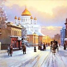 Схема вышивки «вид на храм Христа Спасителя»