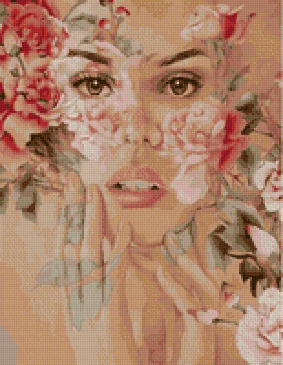 Девушка в цветах - цветы, девушка - предпросмотр