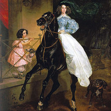 Схема вышивки «Всадница»