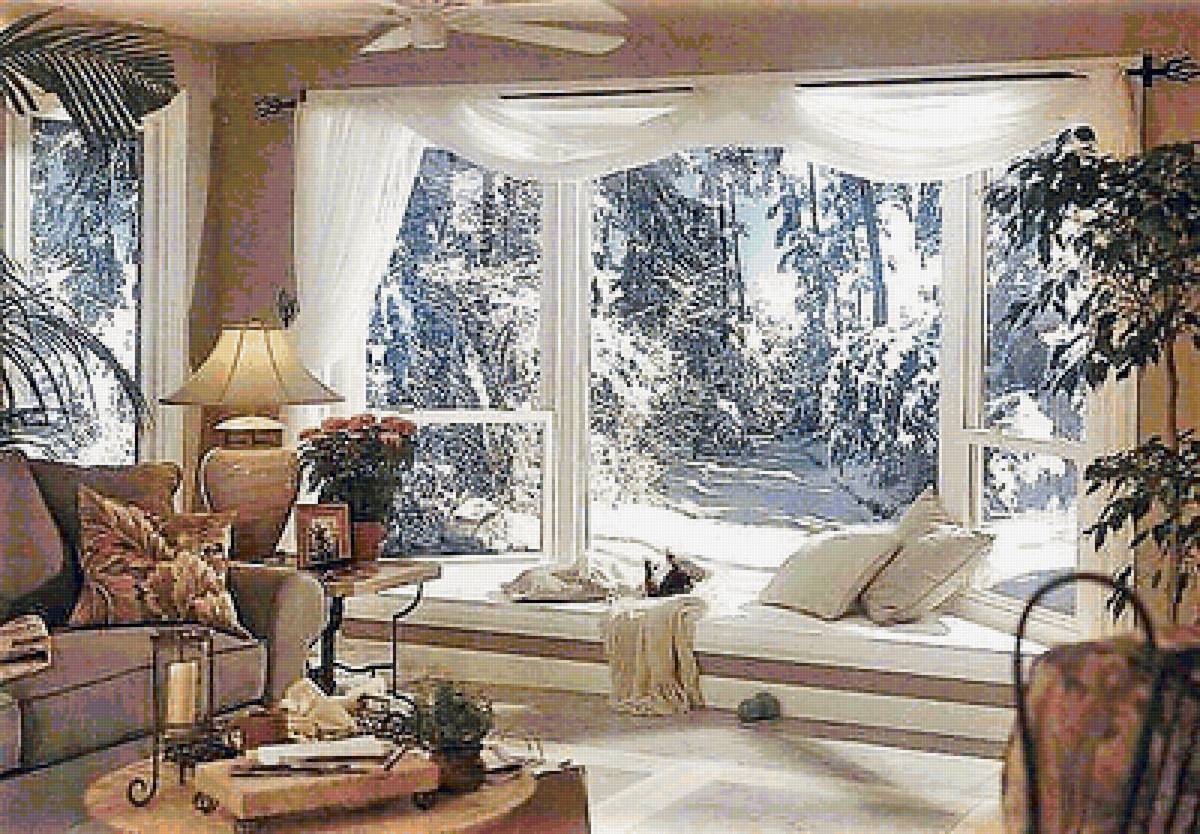 вид из окна2 - интерьер, зима, фото - предпросмотр