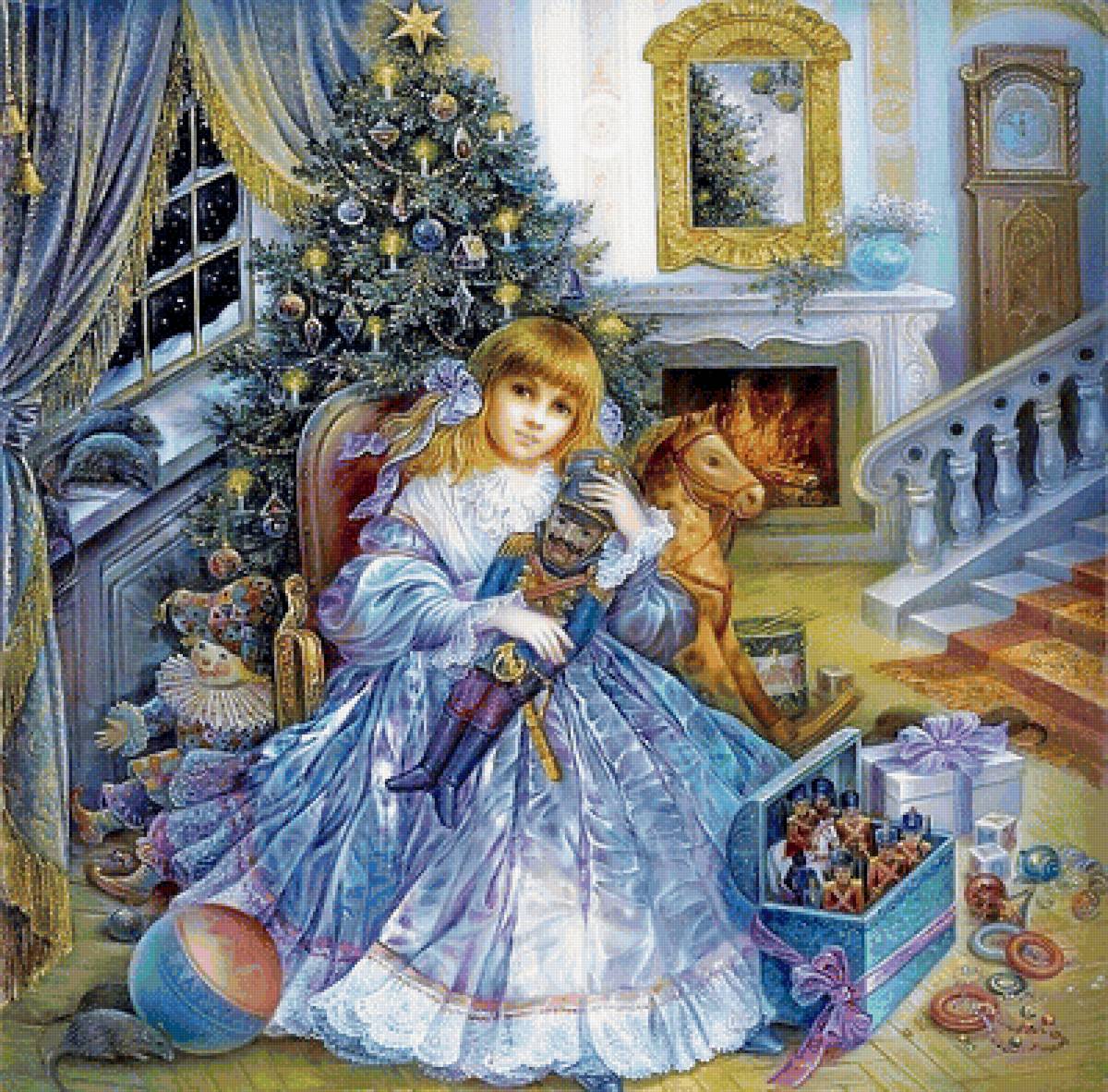 Девочка - елка, новый год, дети, картина - предпросмотр