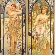 Схема вышивки «две девушки»