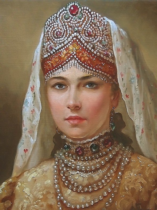 девушка в кокошнике - оригинал