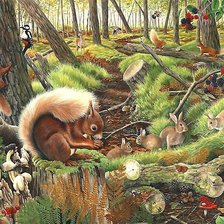 Схема вышивки «мир животных»