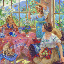 Схема вышивки «подруги»