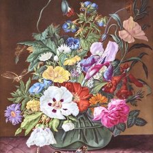 Схема вышивки «Букет в вазе»