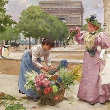 Схема вышивки «цветочница»