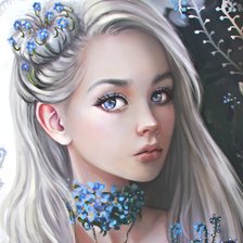 Схема вышивки «Девушка»