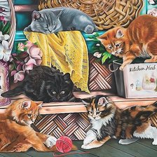 Схема вышивки «котята»