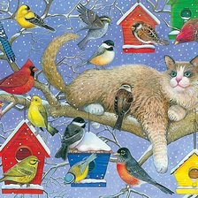 Схема вышивки «кот»