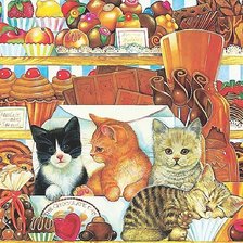 Схема вышивки «котята»