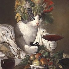 Схема вышивки «кошка»