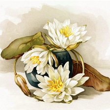 Схема вышивки «ВОДНАЯ ЛИЛИЯ»