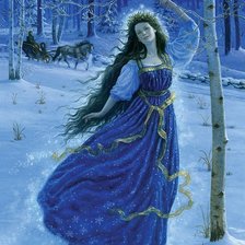 Схема вышивки «снегурочка»