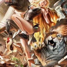 Схема вышивки «Девушка»