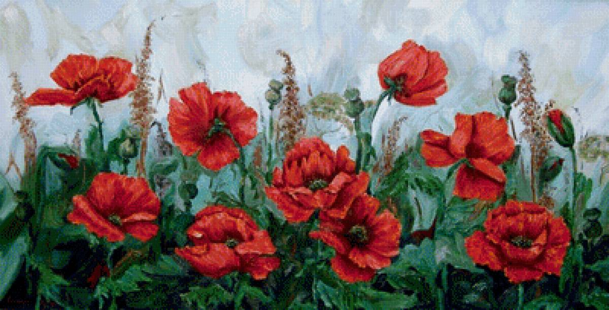 По картине Алины Степанюк - маки, цветы - предпросмотр