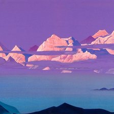 Схема вышивки «Рерих Н.К. Гималаи. Розовые горы»