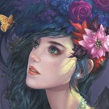 Схема вышивки «Девушка»