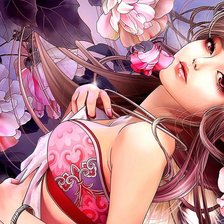 Схема вышивки «Девушка»