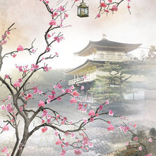 Схема вышивки «японский пейзаж»