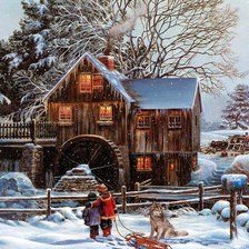 Схема вышивки «У старой  мельницы»