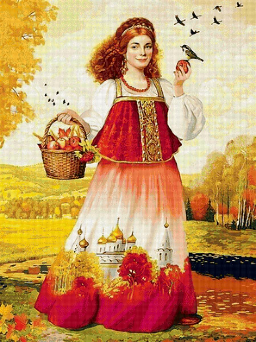 Девушка-осень 2 - девушка, осень, природа - предпросмотр